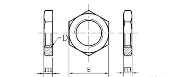 GB808特薄螺母結構圖